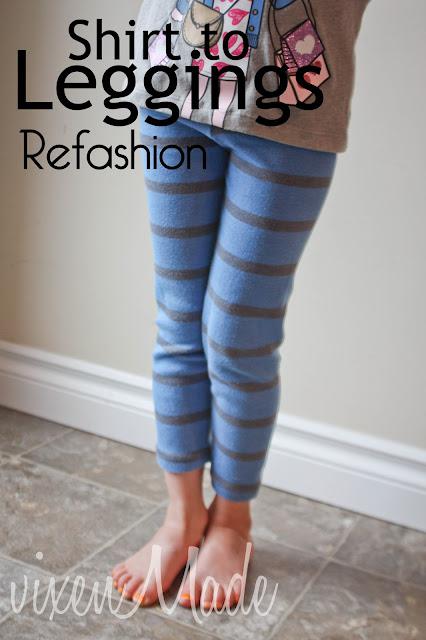 Shirt to Leggings Refashion