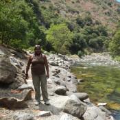 Kings Canyon National Park - Lauren in River 2