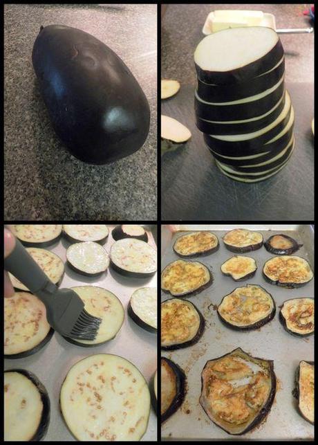 Roasted eggplant-collage