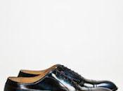 Black Blue Bruised: Maison Martin Margiela Line Metallic Blue/Black Lace-up Shoe