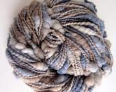 Handspun and hand dyed merino wool / yarn- beehive coils- PEBBLE - thefibretree