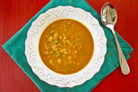 curried coconut lentil soup