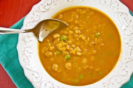 curried coconut lentil soup