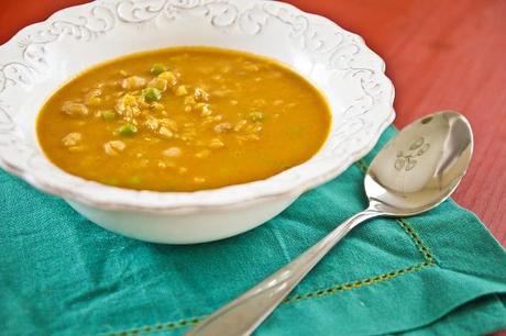 curried coconut lentil soup