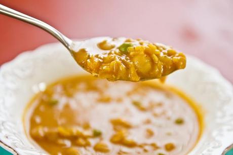 curried coconut lentil soup