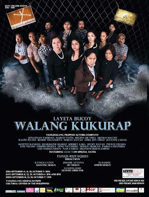 Tanghalang Pilipino's Walang Kukurap opens this Friday, Sept. 14