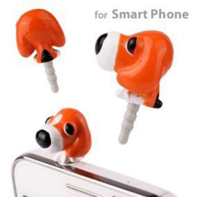THE DOG Earphone Jack Accessory: Puppies For Your Phone Plug