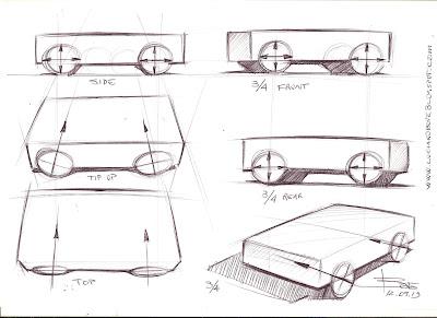 Car drawing tips by Luciano Bove