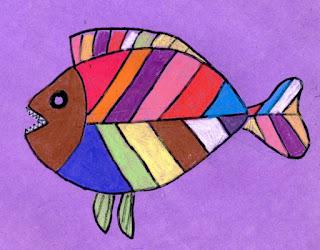 Abstract Fish Drawing