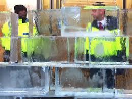 Climate Justice Collective builds ice blockade at Shell HQ in London