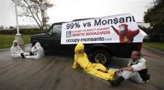 Protesters Blockade Monsanto Seed Facility in California