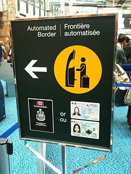 Automated border sign YVR