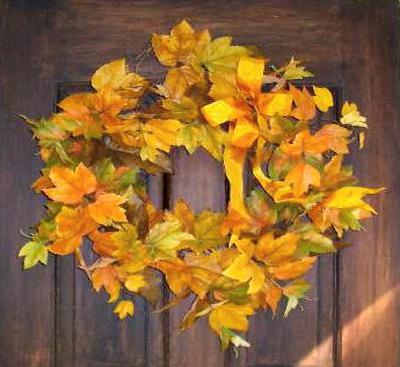 wreath Fall Color ~ Designing with Shades of Yellow HomeSpirations