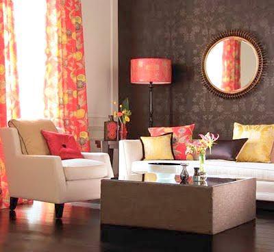 yellow and brown sofa Fall Color ~ Designing with Shades of Yellow HomeSpirations