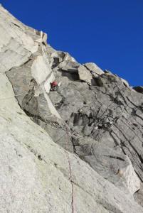 climbing Arete Ryan Aiguille du Plan