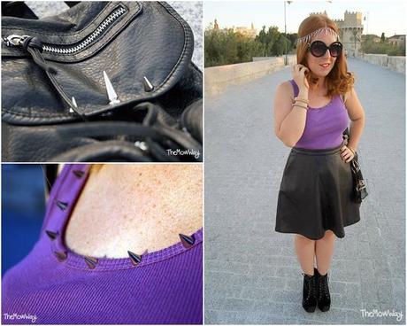 TheMowWay Outfit: DIY studded vest