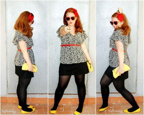 themowway big red bow outfit post fashion