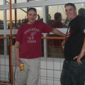 Mike and Kenin having a beer at Texas Pride