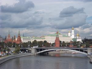 The Kremlin from a bridge over the Moscow River