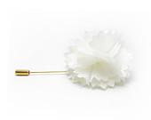 Boutonniere lapel pin White flower Carnation stick pin - etherealflowers