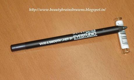 Maybelline EYESTUDIO Vivid and Smooth Eyeliner Pencils- Shade Metallic Silver Review