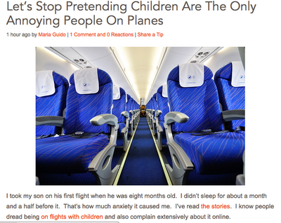 Let's Stop Pretending Children Are the Only Annoying People On Planes