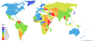 World map showing inflation, updated for 2009....