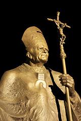 Pope John Paul 11 bronze statue