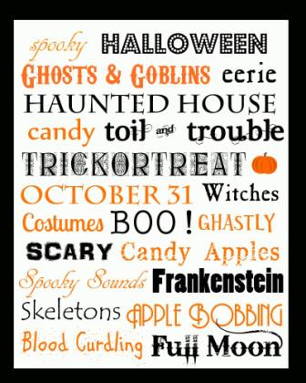 FPF: Halloween Subway Art Printable