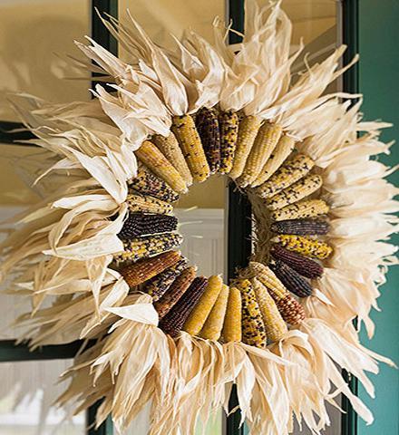 bhg wreath Fall Color ~ Neutral Color Designs and Prize Giveaway HomeSpirations