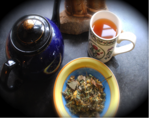 Create a sacred space and drink herbal tea