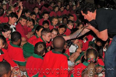 Damien Mander presenting to Beaulieu Prep