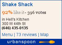 Shake Shack on Urbanspoon