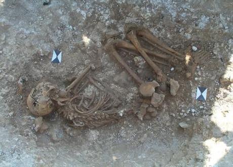A Bronze-Age skeleton in Wessex, similar to that found in Cladh Hallan. Photo Credit: Flickr