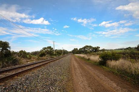 railway line and dirt road