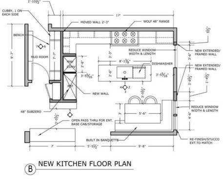 Floor Plan for the Kitchen Remodel