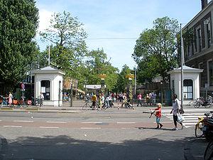 Entrance to Artis zoo on Plantage Kerklaan in ...