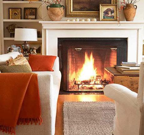 orange living room Fall Color Designs and Prize Winner! HomeSpirations