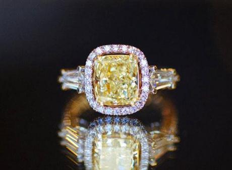 Fancy Light Yellow Diamond Engagement Ring