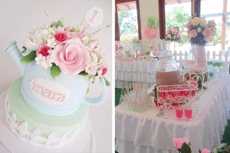 Rose Garden Themed 1st Birthday by Cakes by Joanne Charmand