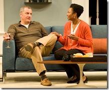 Alana Arenas and Keith Kupferer in Steppenwolf Theatre Company’s production of Good People by Pulitzer Prize-winner David Lindsay-Abaire, directed by ensemble member K. Todd Freeman.  (photo credit: Michael Brosilow)