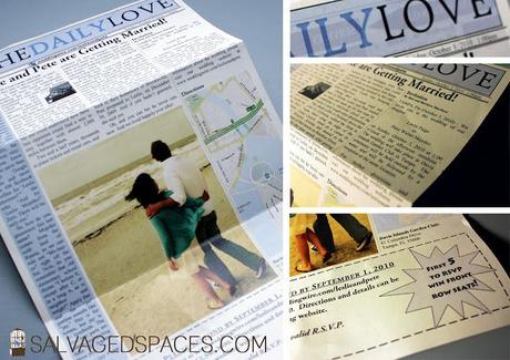 DIY: Wedding Newspaper Invitations