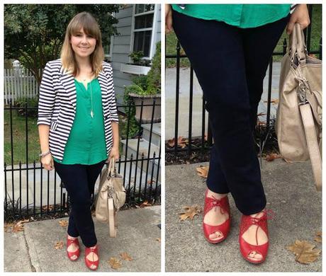 Mixing maternity & regular clothing: Week 20