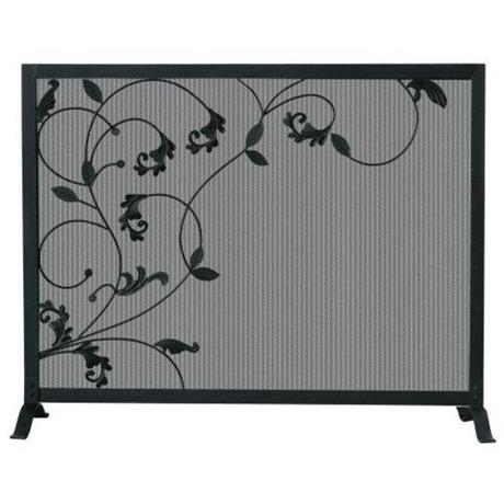single panel fireplace screen Fireplace Screen Designs and Guest Blogger HomeSpirations