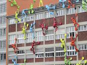 Giant Sticky Toys Climb German Buildings