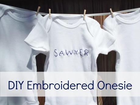 DIY Embroidered Onesie  650x487 DIY Embroidered Onesie 