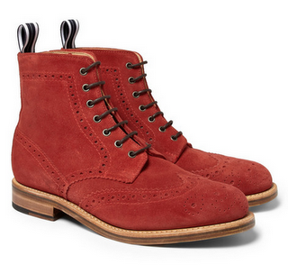 More Dashing Than The Average Boot:  Oliver Spencer Suede Brogue Boot
