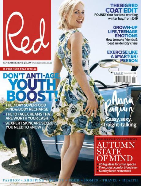 Anna Paquin on the cover of Red Magazine