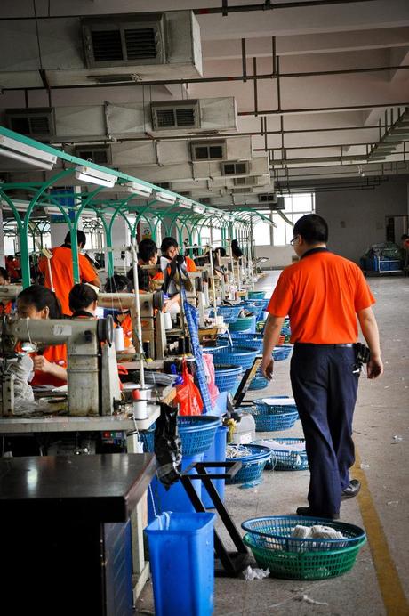 Shoe factories in Wenzhou, China