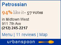 Petrossian on Urbanspoon